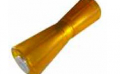 Ролик килевой L=255 мм, D=93/61/17 мм PVC желтый